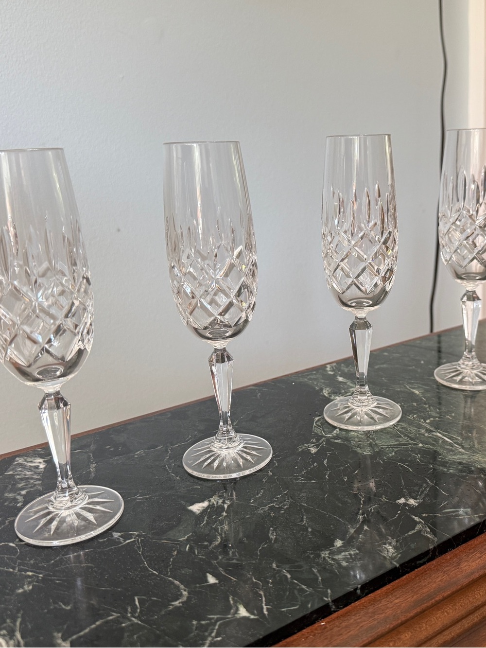New in Box Irish Crystal Champagne Flutes (set of 4)
